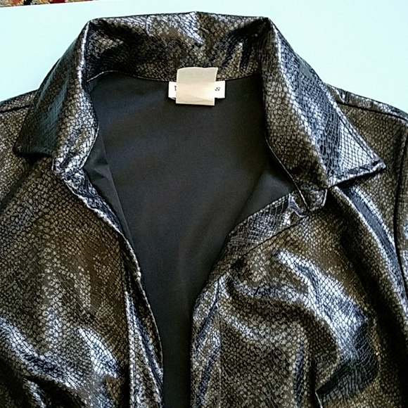 NWT LIGHT WEIGHT MANMADE BLACK JACKET - Picture 5 of 8